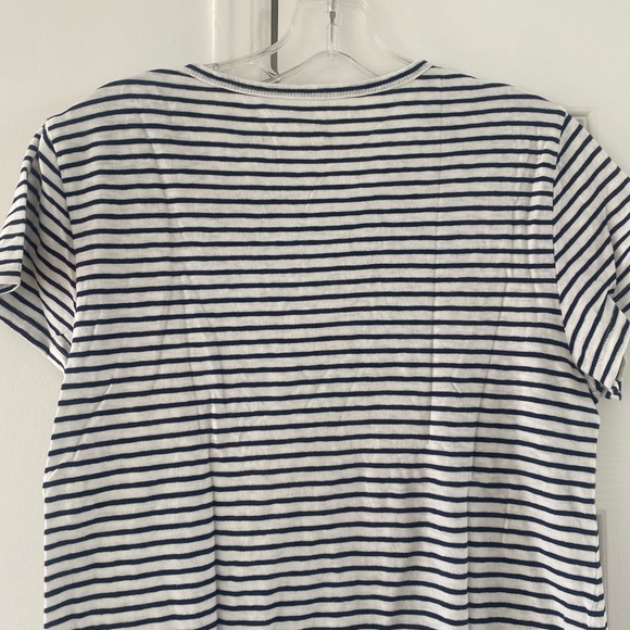 J. Crew Black & White Striped Fitted Painter Tee 100% Cotton - Picture 4 of 8